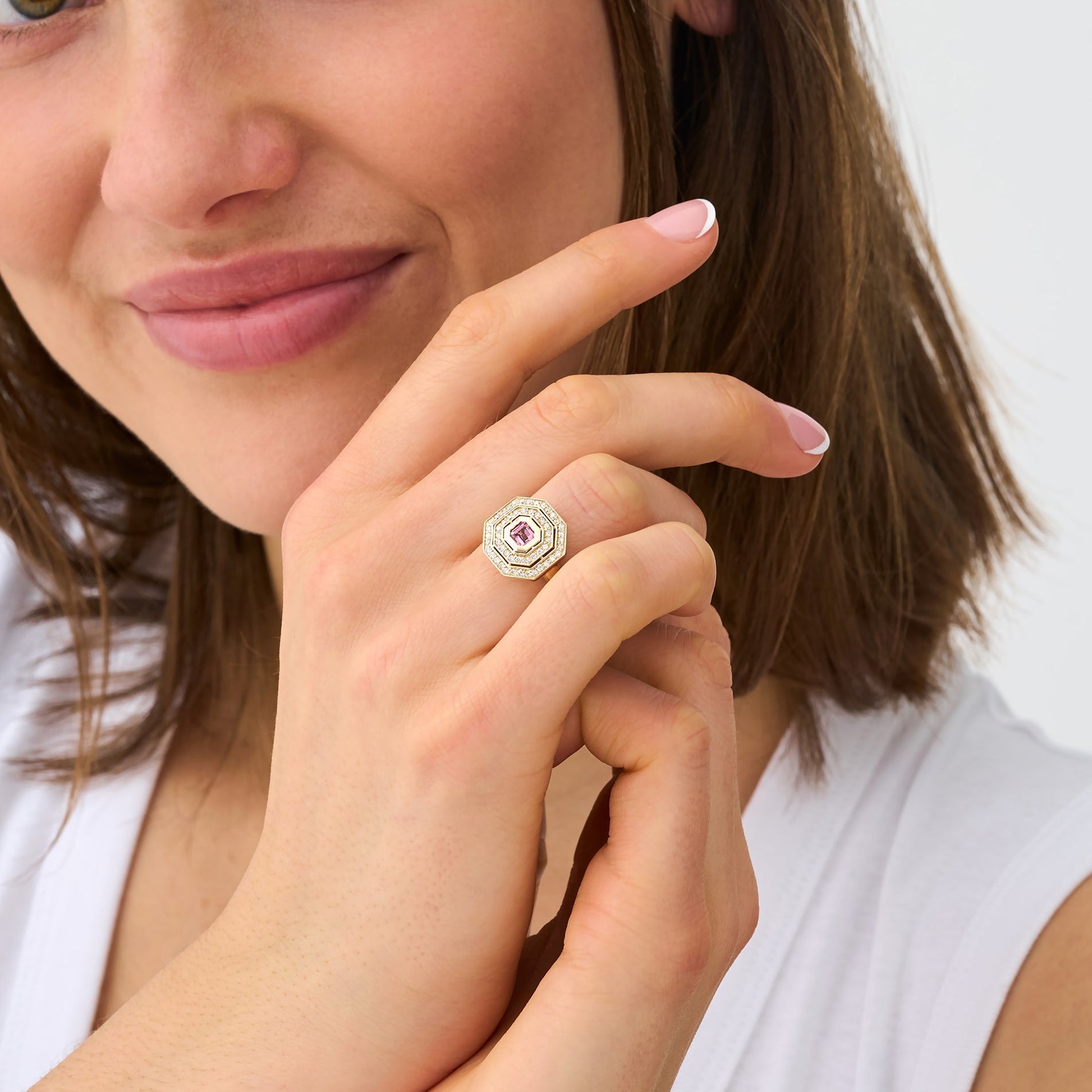 Deco Blossom Pink Ring