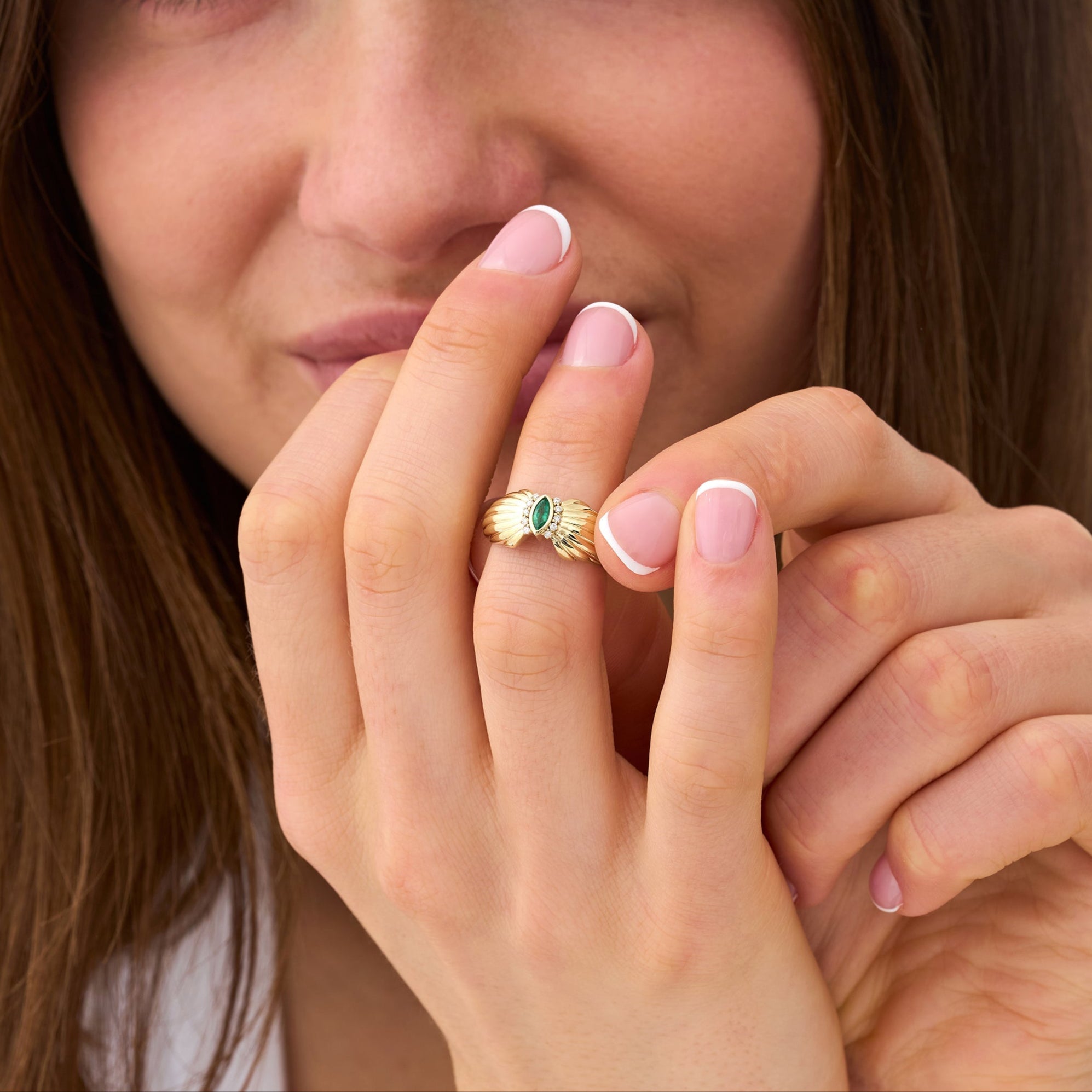 Timeless Marquise Emerald Ring
