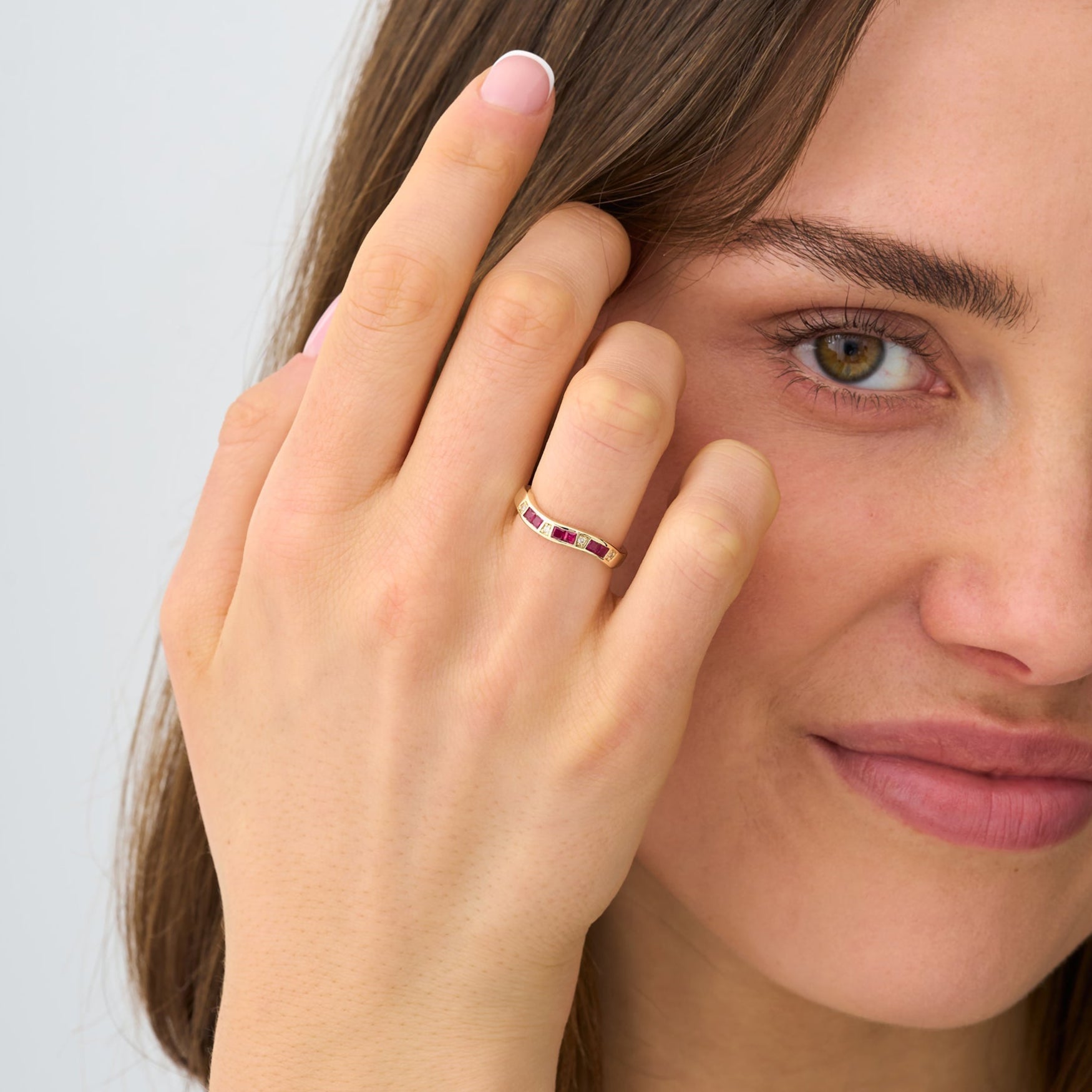 Ruby Swirl Stacking Ring