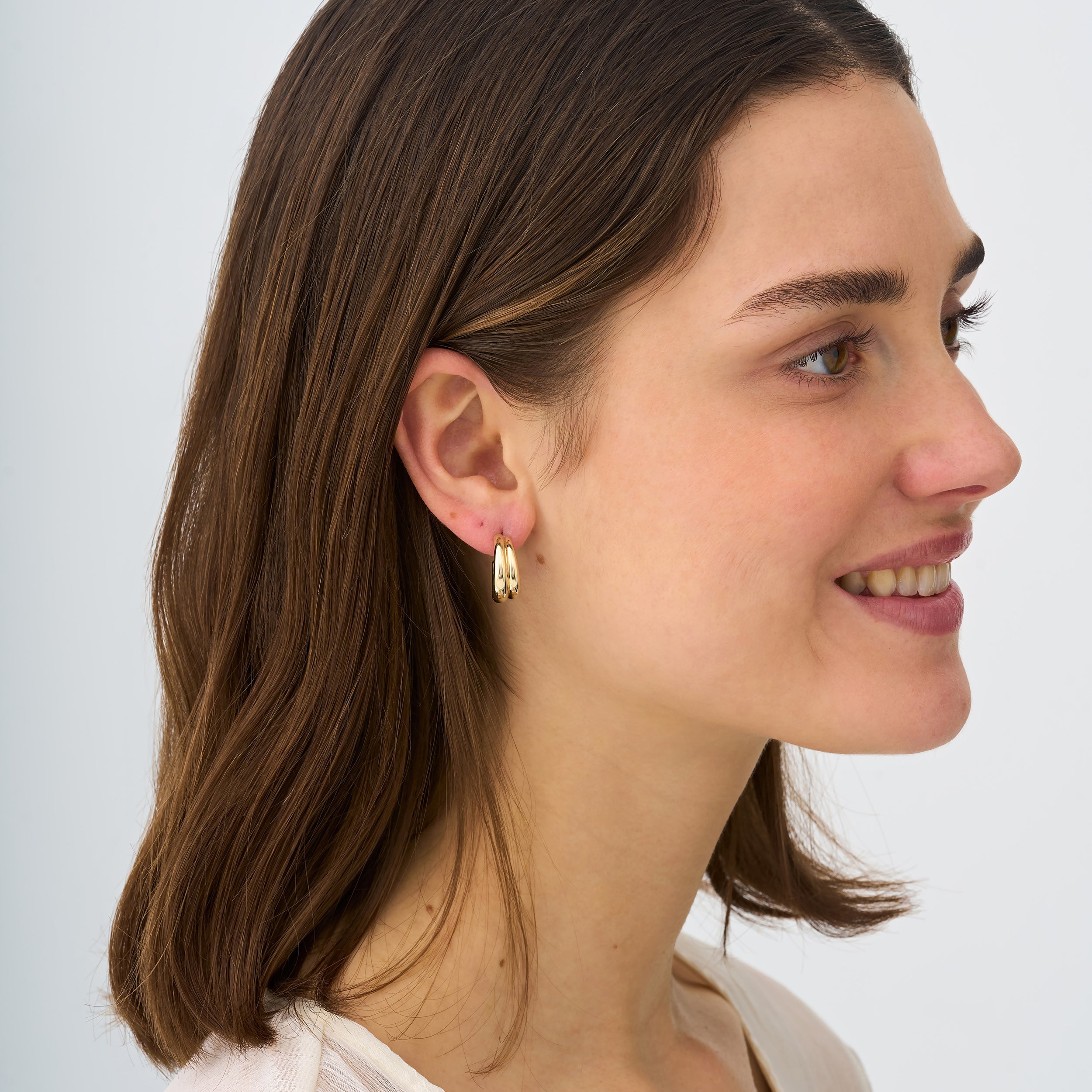 Double-Line Hoop Earrings