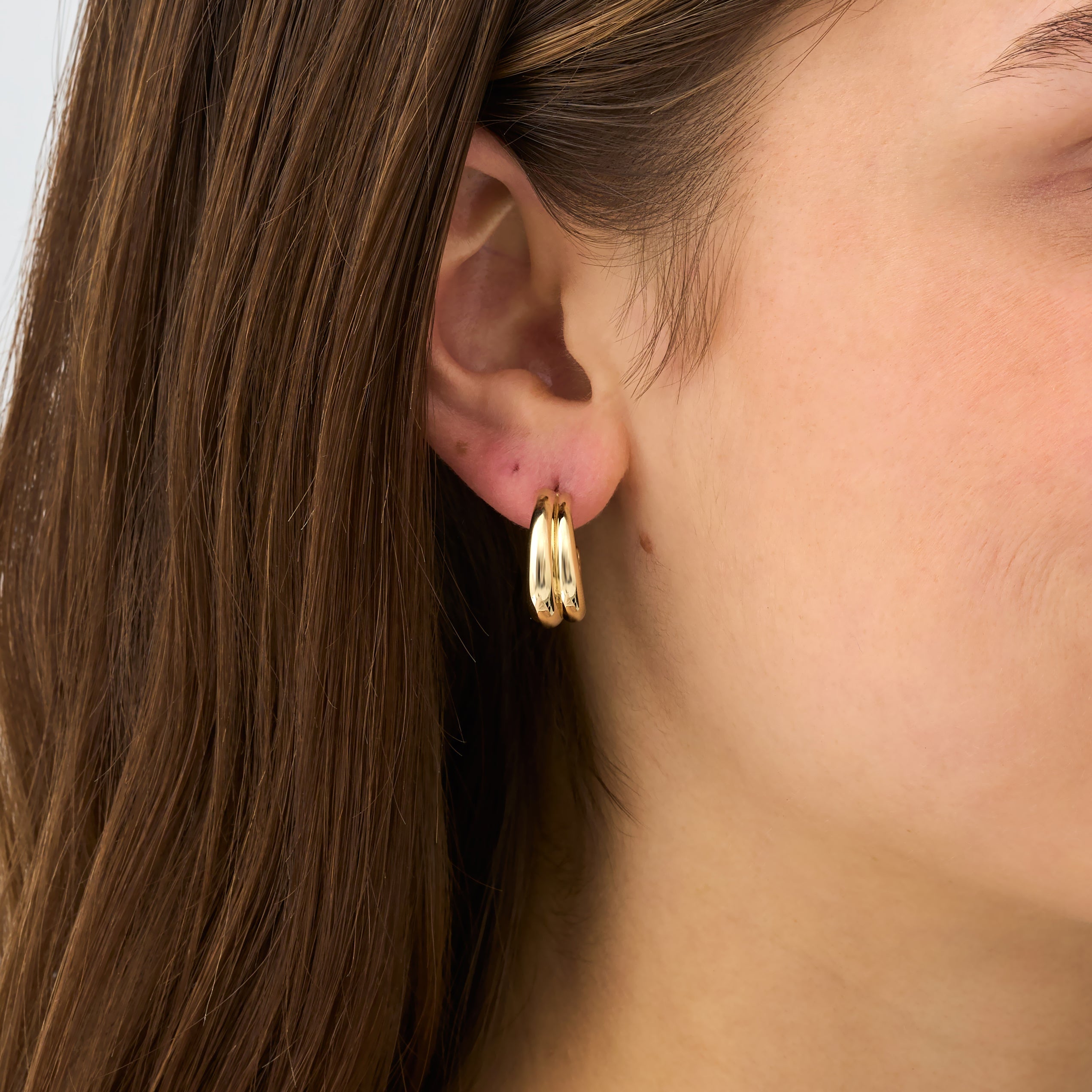 Double-Line Hoop Earrings