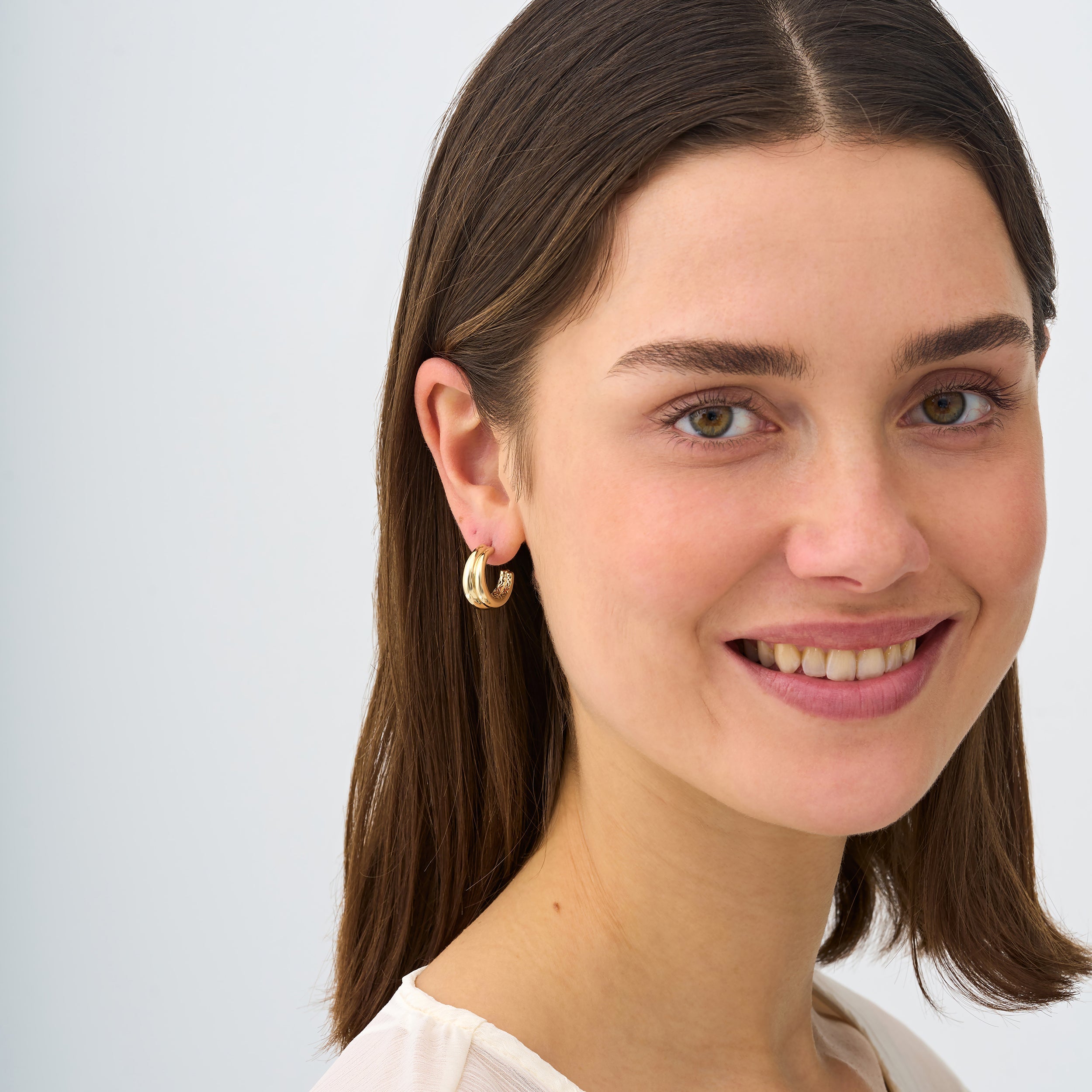 Double-Line Hoop Earrings
