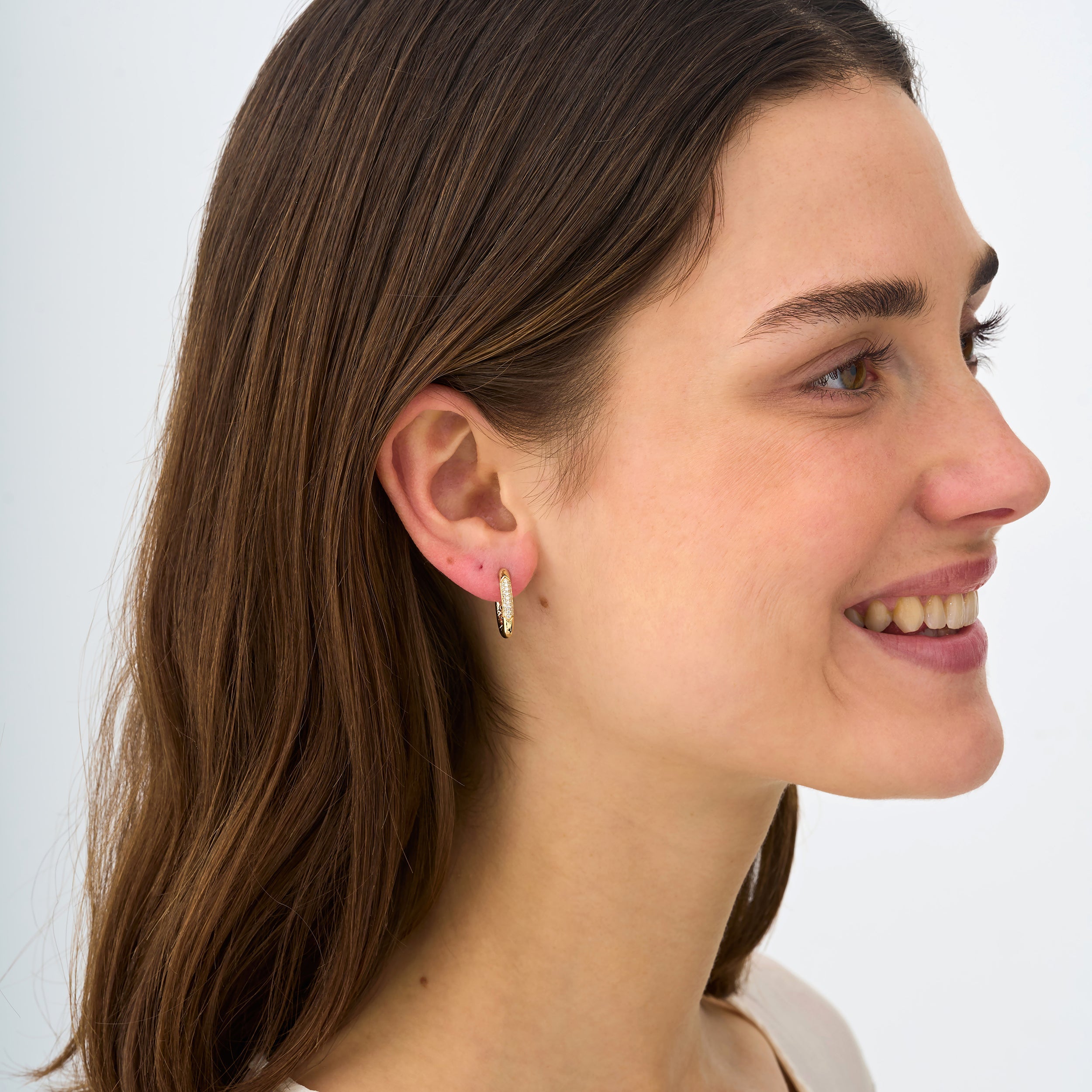 Lustre Oval Hoops