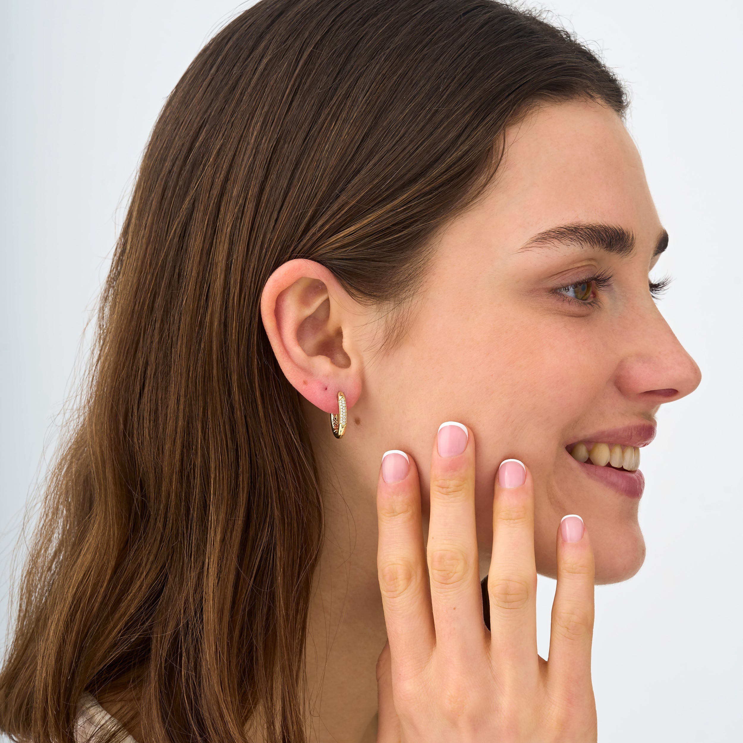 Lustre Oval Hoops