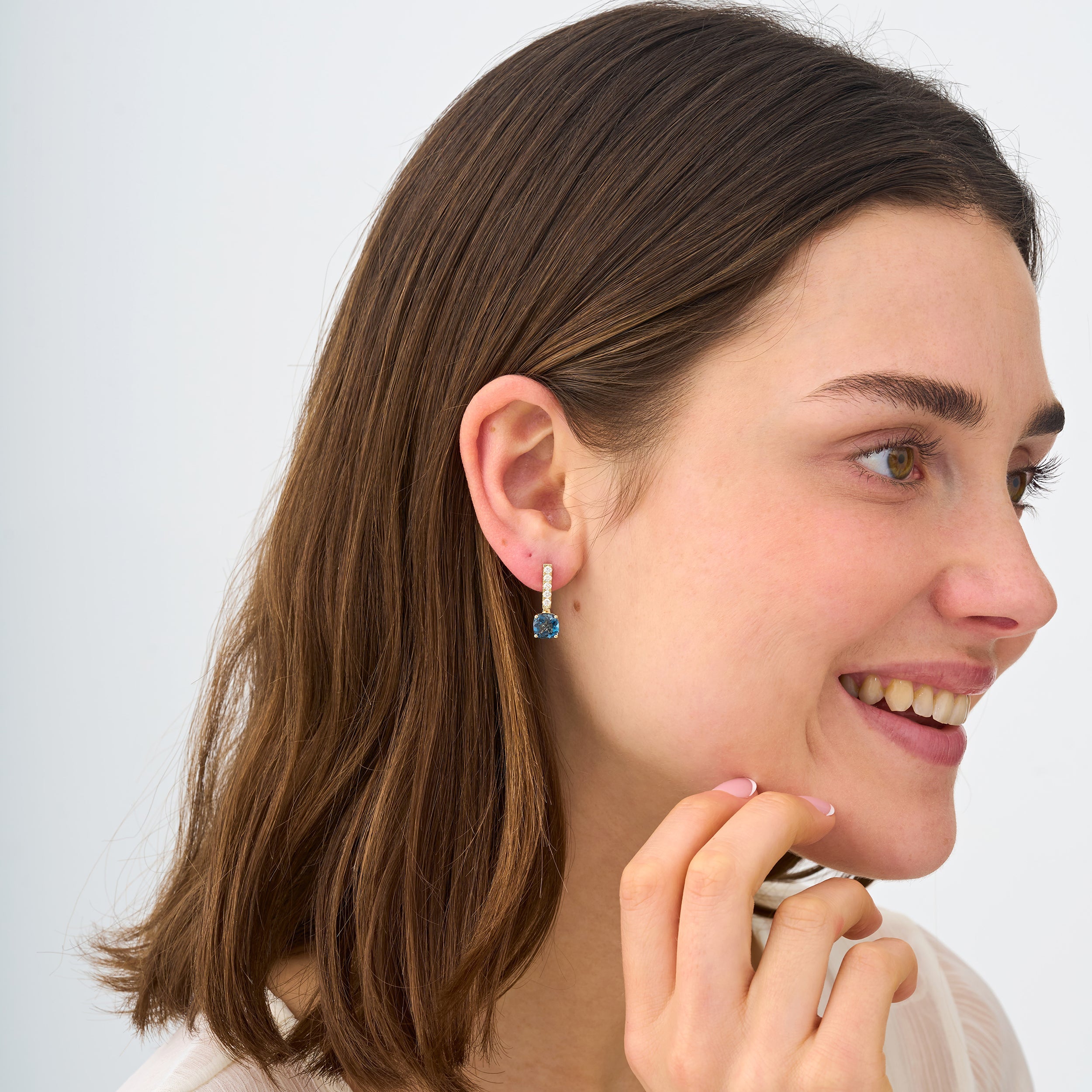 Azure Radiance Moissanite Drops