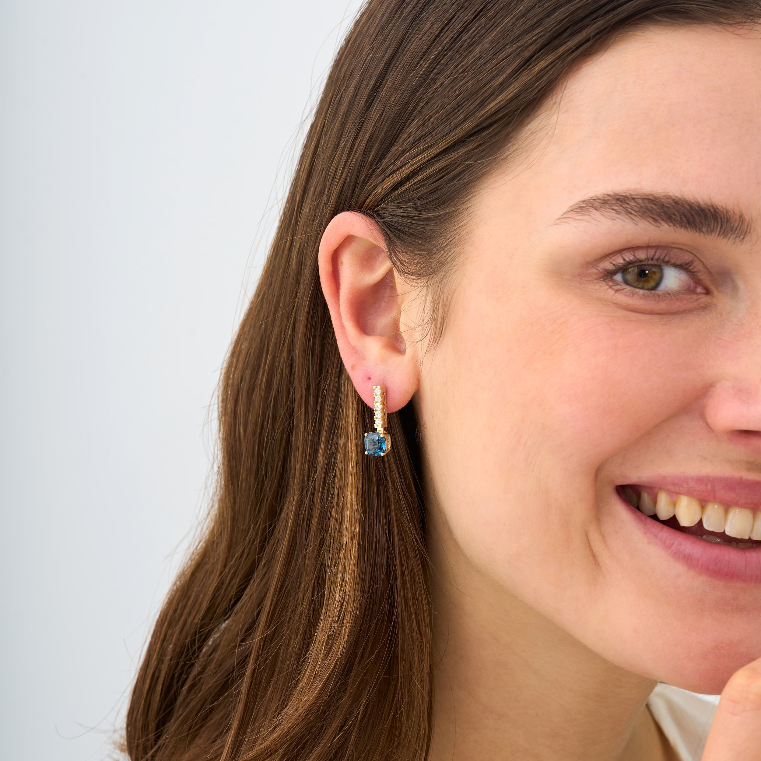 Azure Radiance Moissanite Drops