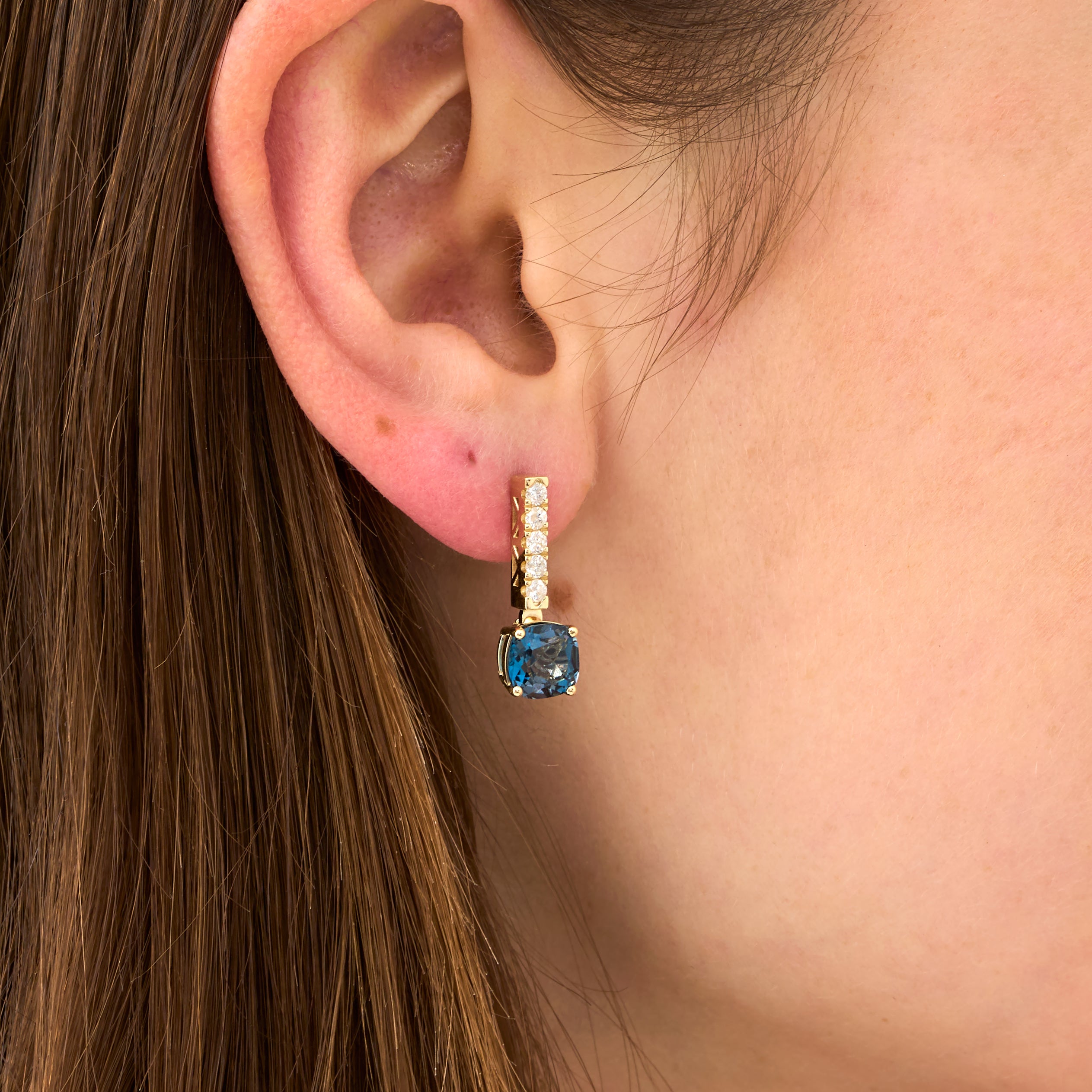 Azure Radiance Moissanite Drops