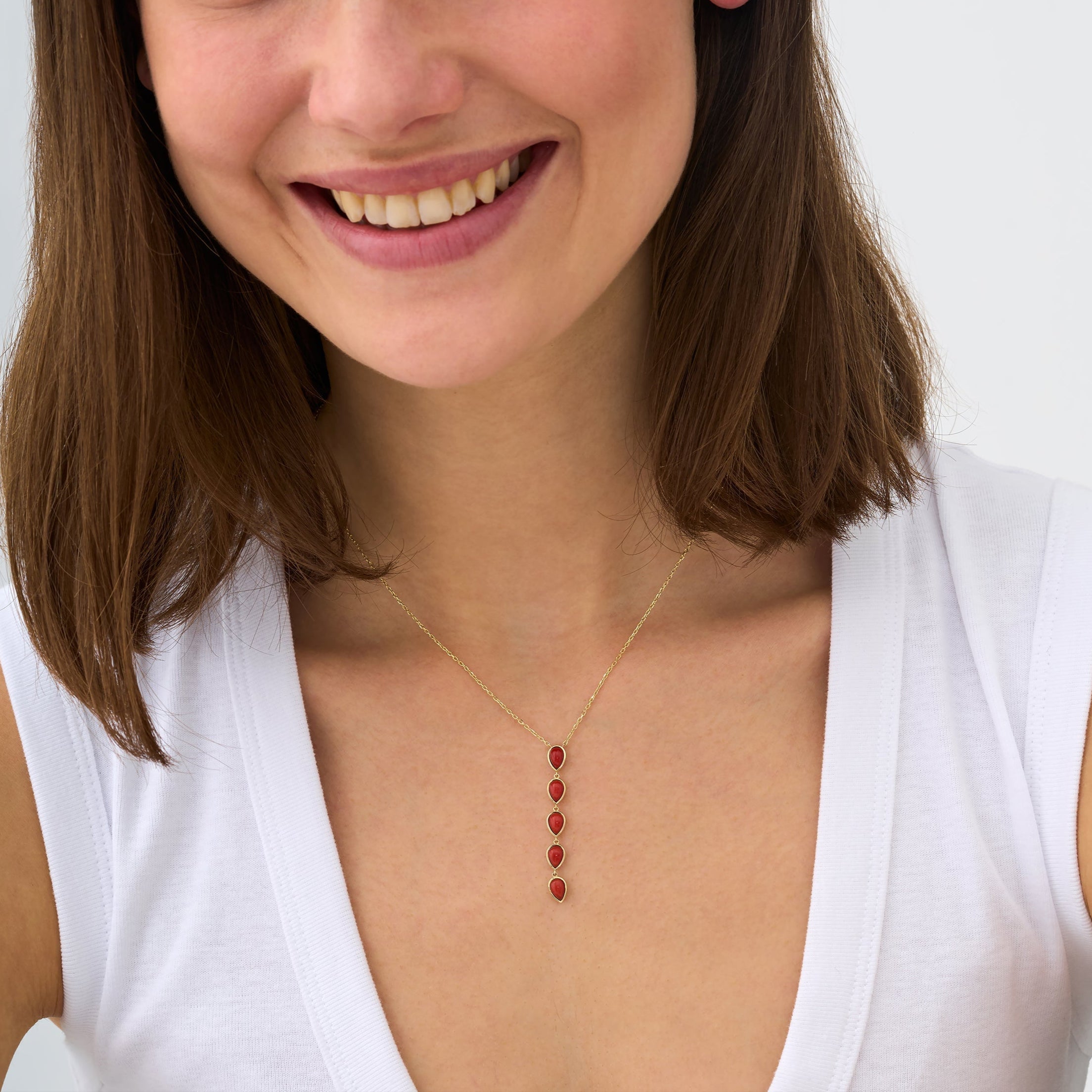 Fiery Tide Lariat Necklace