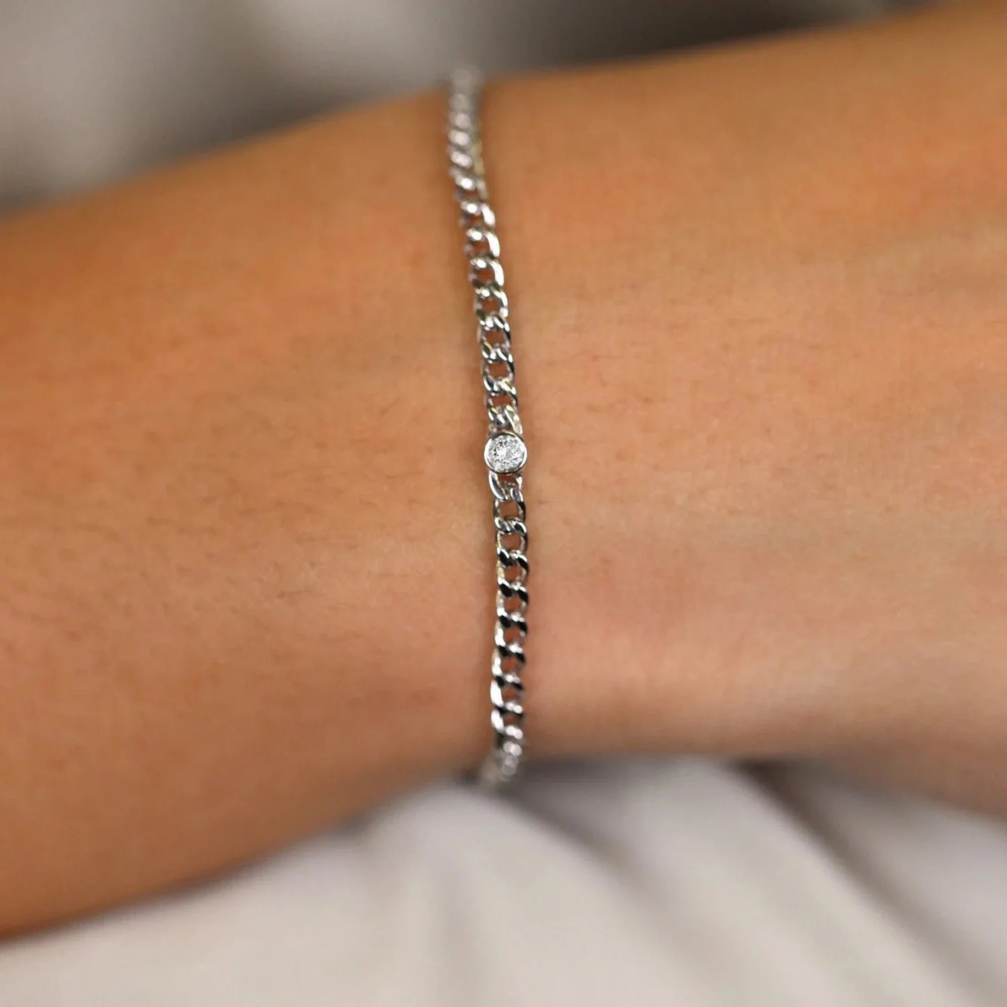 Pave Cuban Chain Bracelet