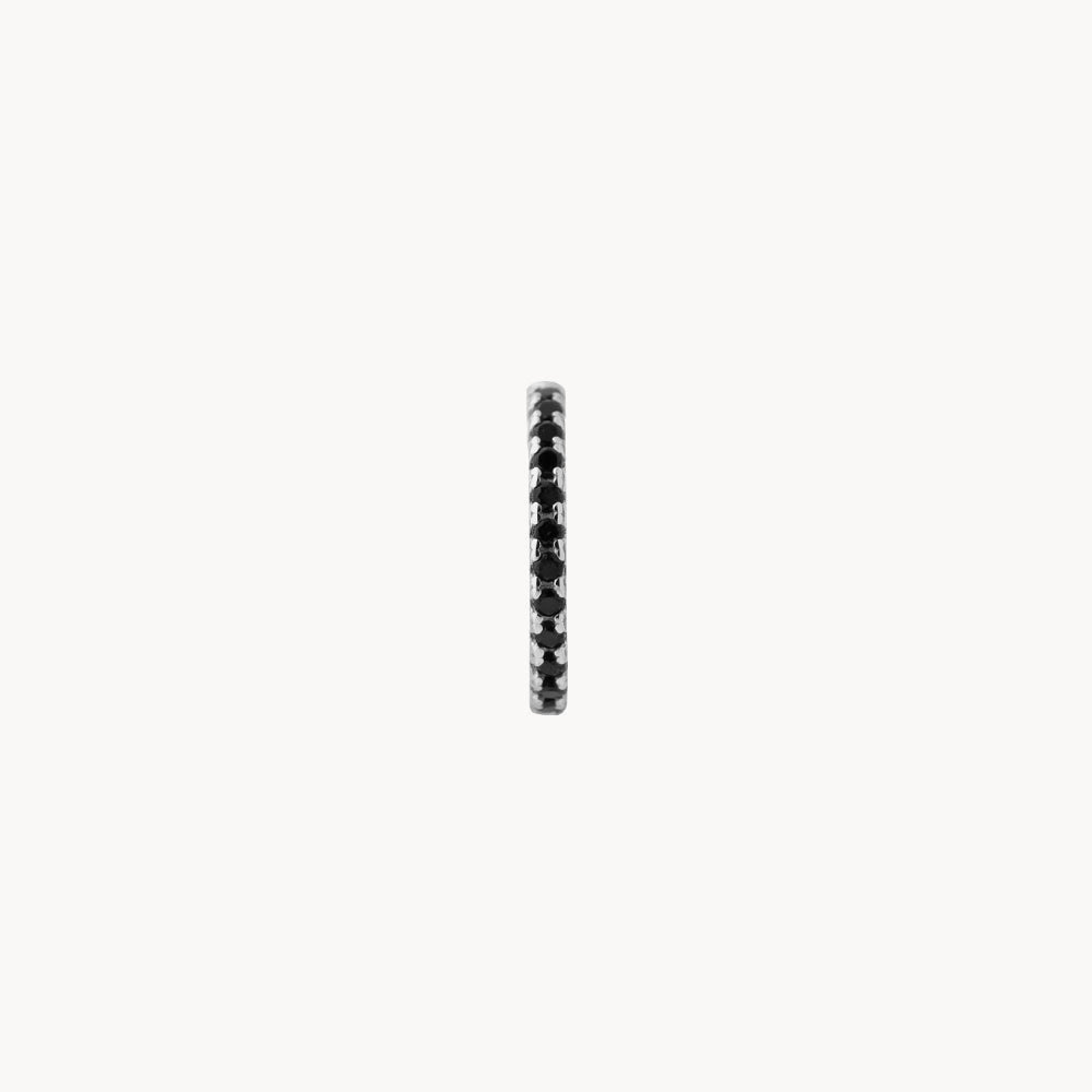 Black Vera Minimalist Ear Cuff - Jewel Edition