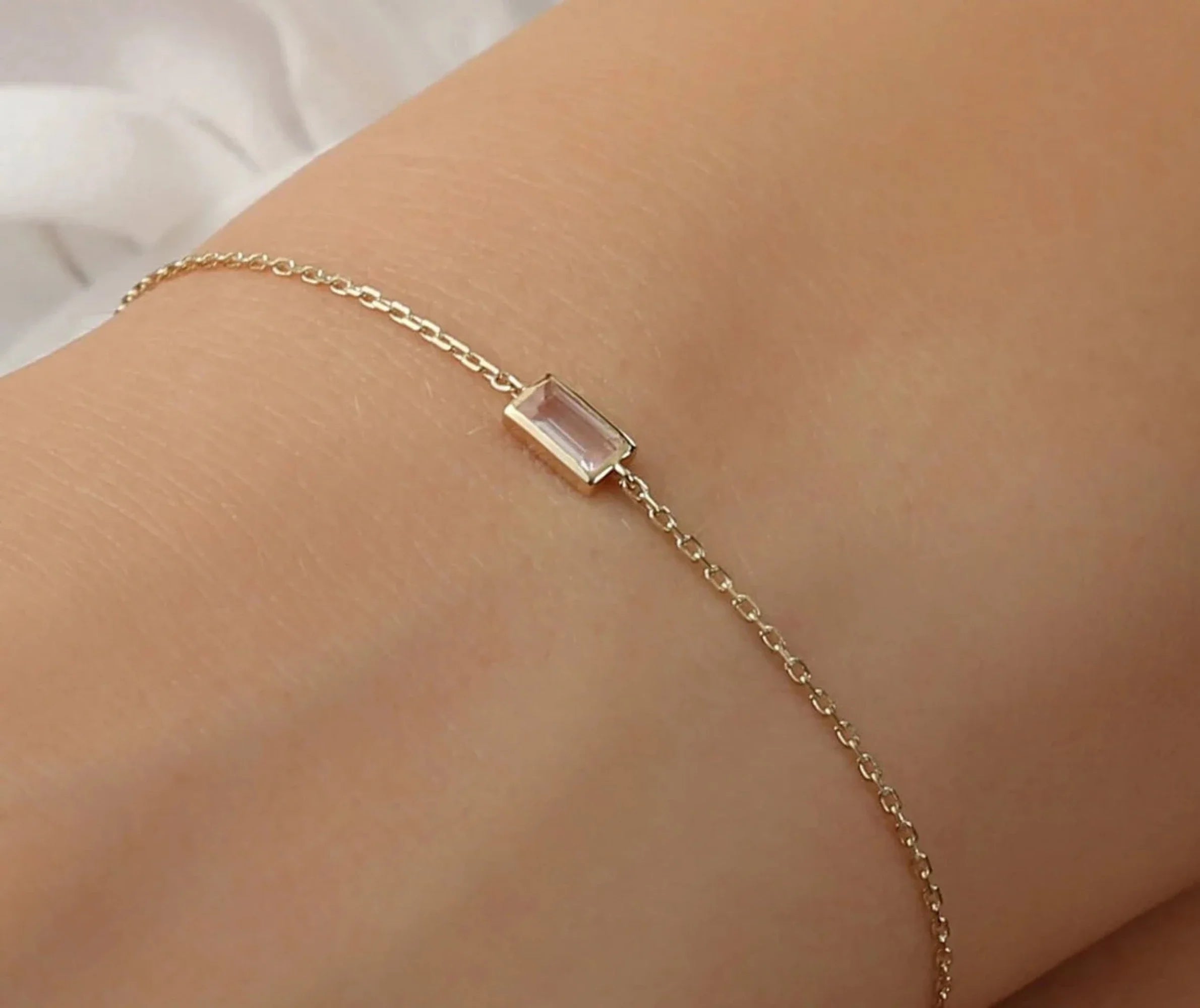 Rose Quartz Charm Bracelet