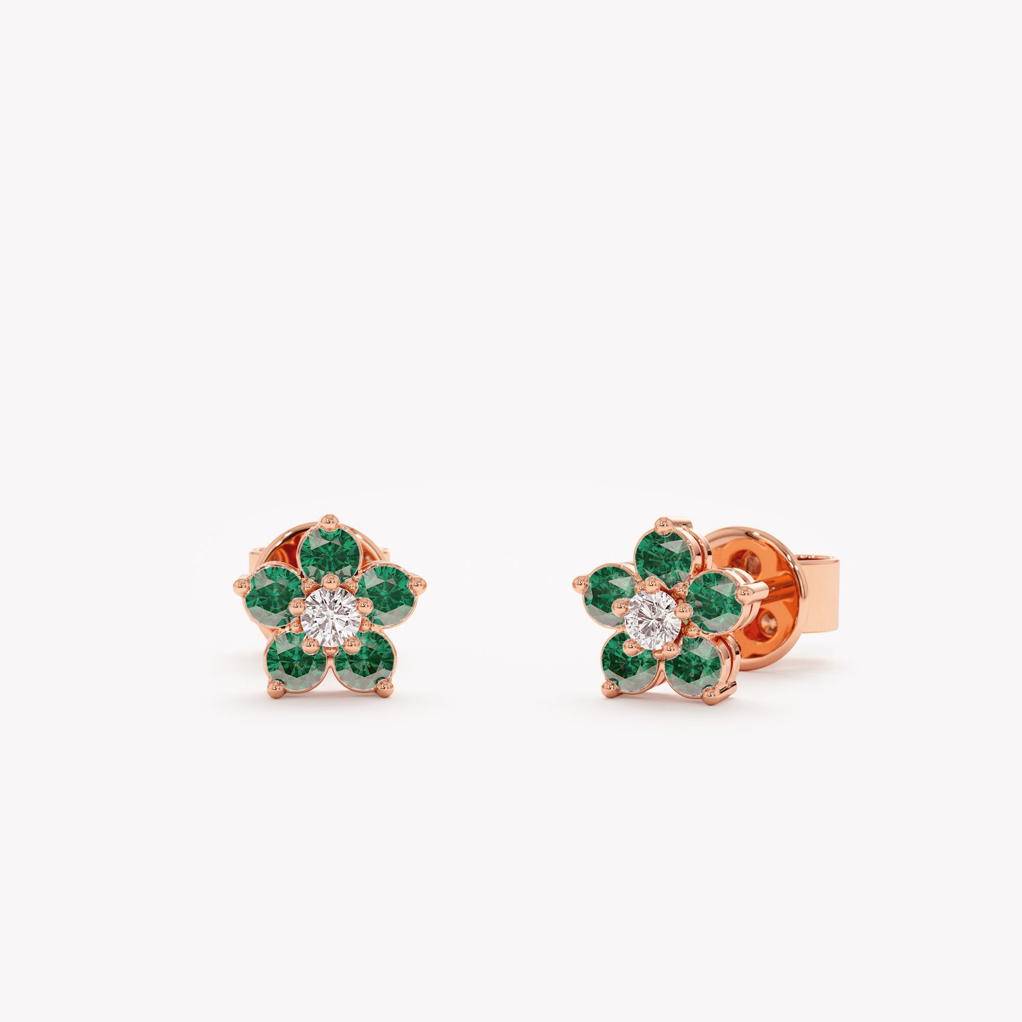 Springtime Emerald Stud Earrings